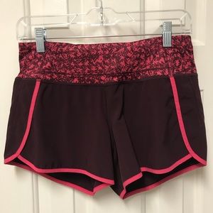 Lululemon running shorts, size 4